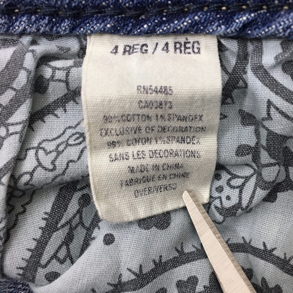 AMERICAN EAGLE Jeans Skinny Slim Low Rise Y2K Patchwork Boho Denim 4 Regular - Picture 8 of 12